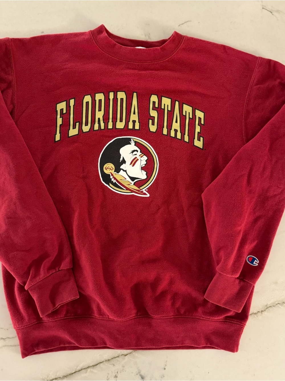 Champion Crewneck Mens M Florida State Seminoles Maroon Sweatshirt